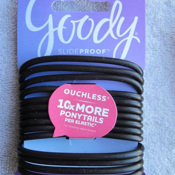 14 Goody Slide Proof Bold All Day Hold Stay Secure Elastic Ponytailer Hair Bands - Picture 11 of 16